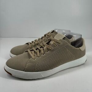 Cole Haan GrandPrø‎ Tennis Stitchlite Men's US 9M Beige Knit Sneakers C26629